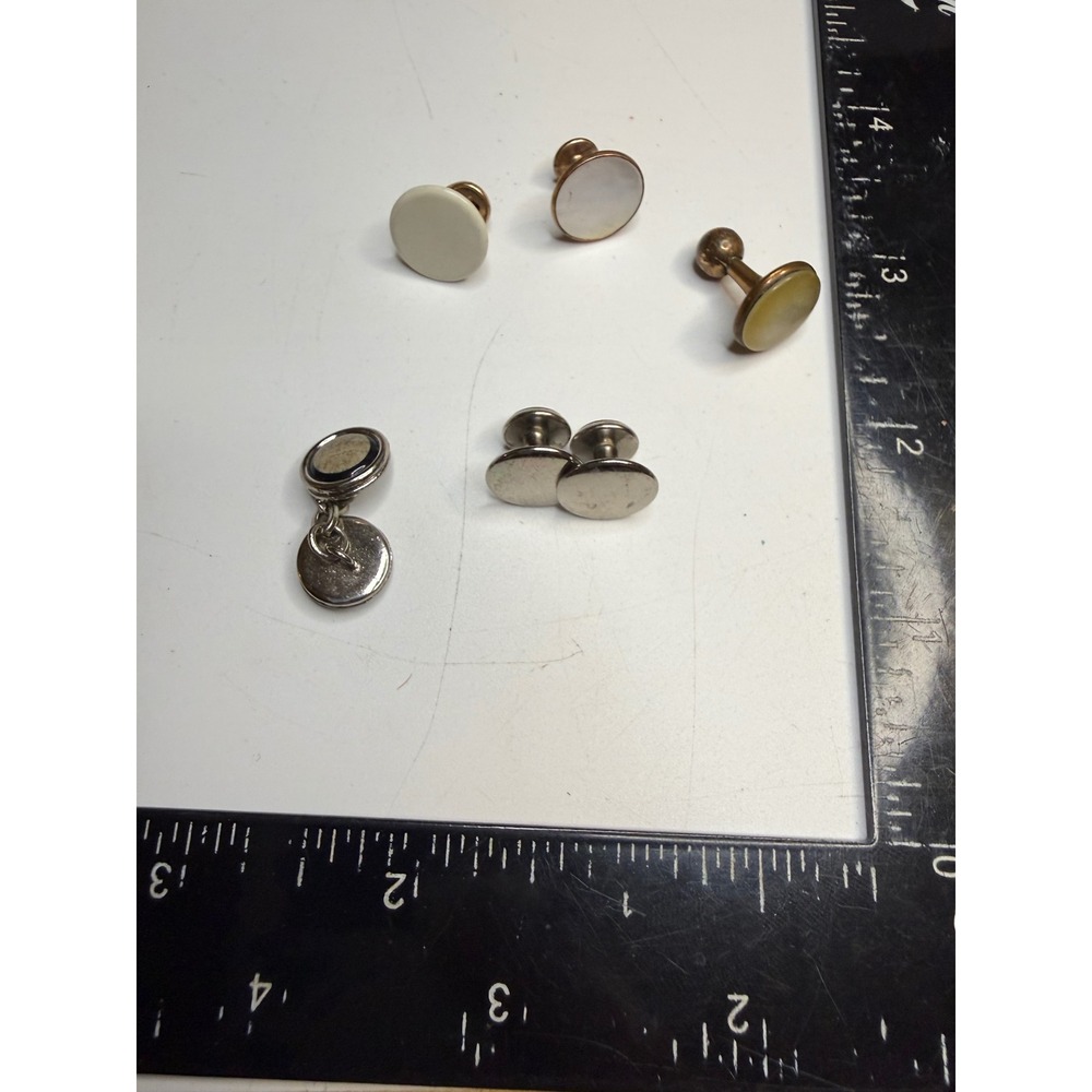 Vintage Mixed Lot Tuxedo Shirt Studs Cufflinks Mother of Pearl Enamel Formal